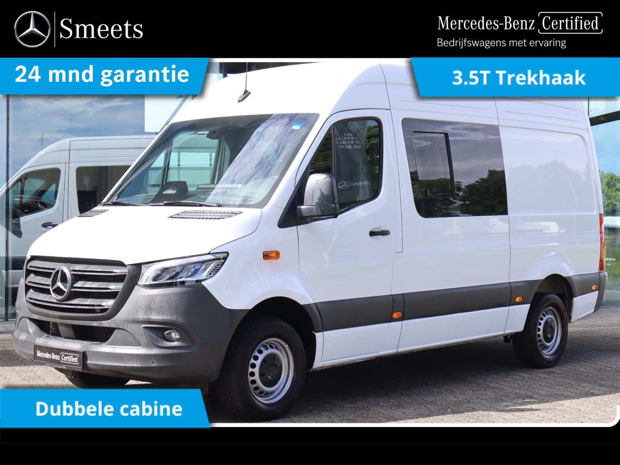 Mercedes-Benz Sprinter 317 L2H2 DC 6 PERS. 3.5T TREKHAAK, Auto's, Automaat, 4 deurs, Euro 6, 4 cilinders