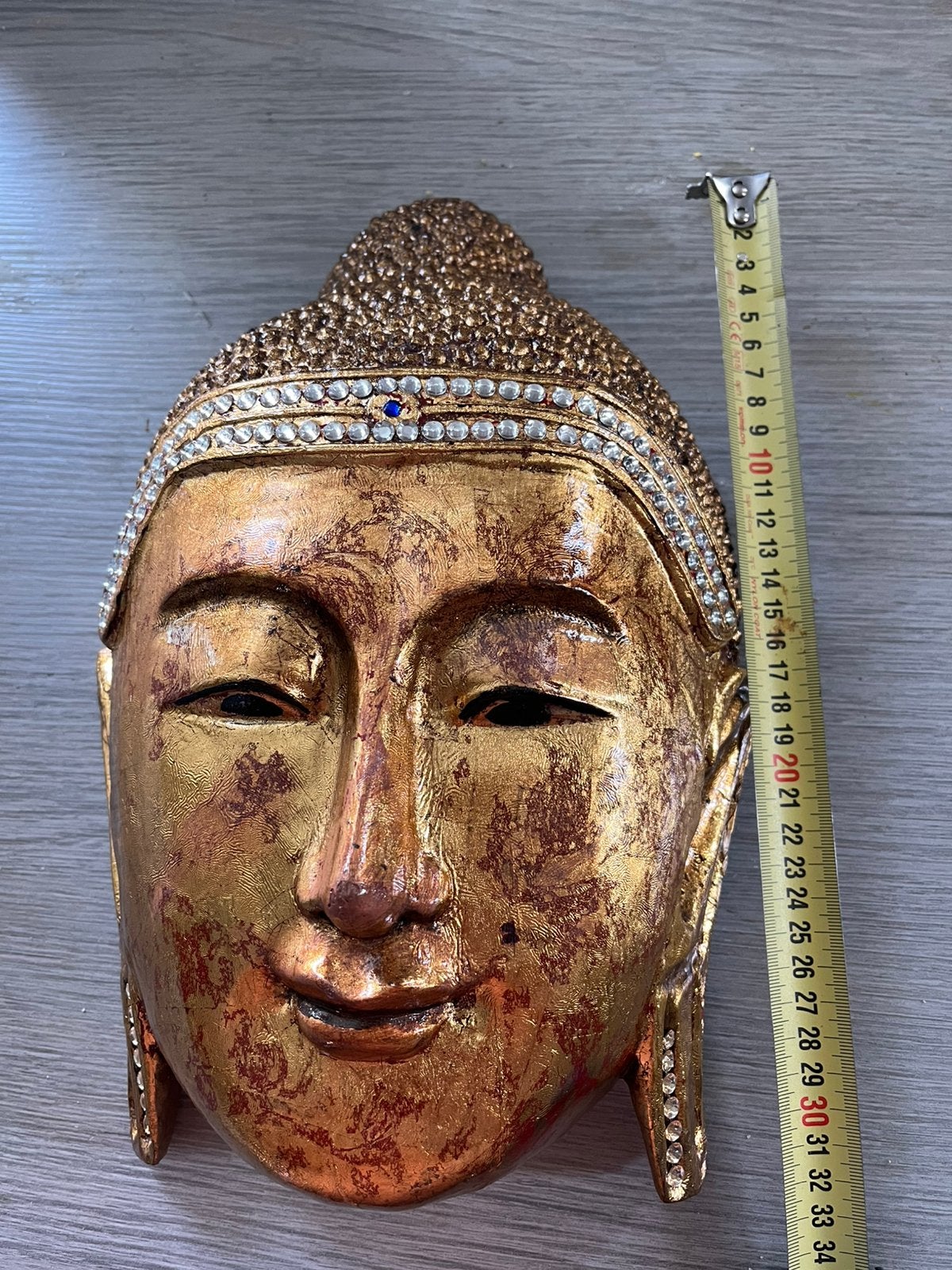 Wandmasker boedha, Huis en Inrichting, Woonaccessoires | Boeddhabeelden, Ophalen, Zo goed als nieuw