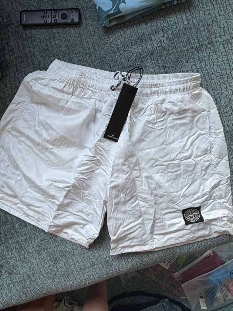 Stone island zwembroek wit, Verzenden, Overige maten, Wit, Zwemshort