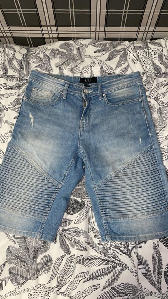 Blauwe jeans shorts, Kleding | Heren, Ophalen, Zo goed als nieuw