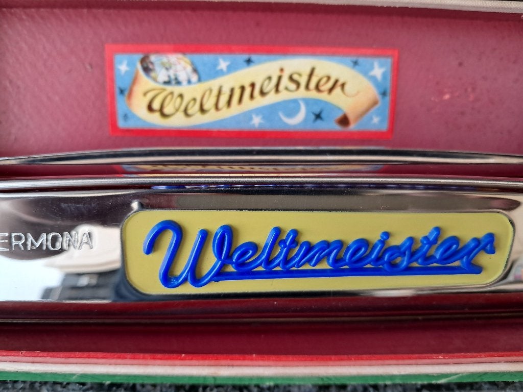 Prachtige chromatische mondharmonica, Muziek en Instrumenten, Ophalen of Verzenden, Met koffer of doosje