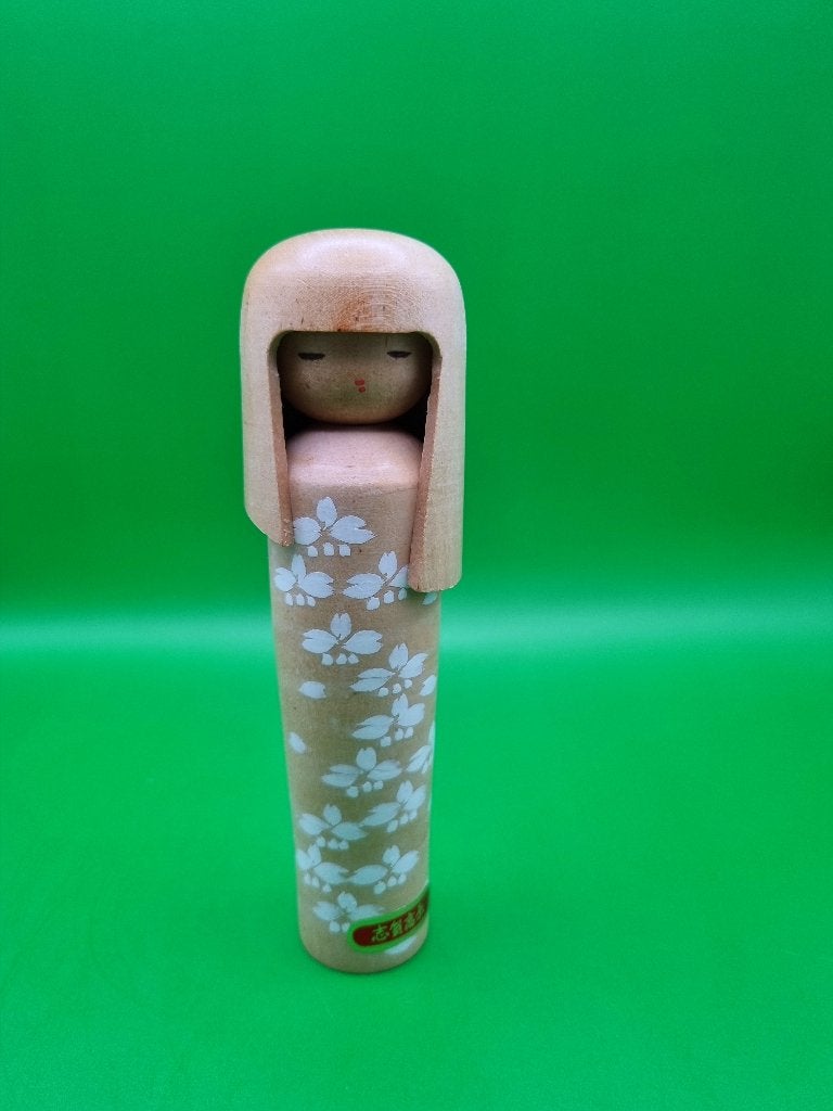 Magnifique kokeshi « Hanagokoro » de Muhitsu Miyajima, Enlèvement ou Envoi, Japon, Bois, Peint