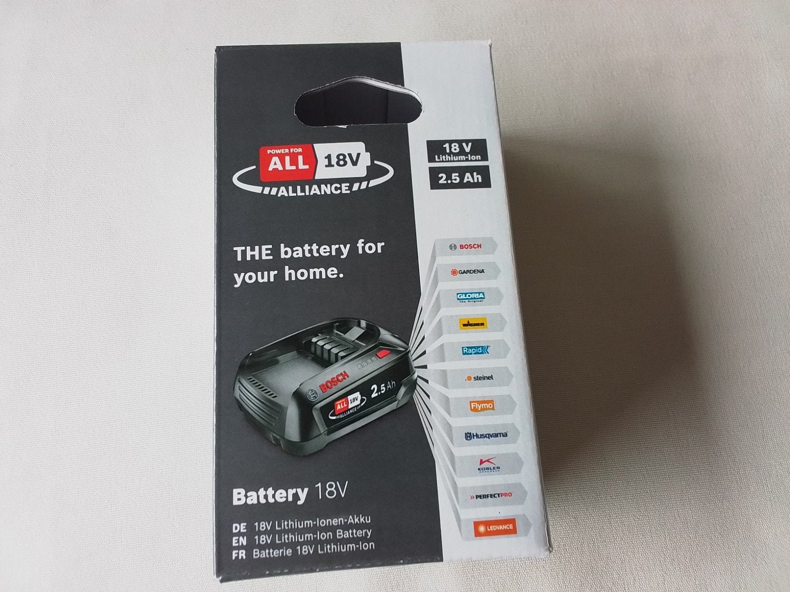 Bosch 18V Lithium batterij, Ophalen