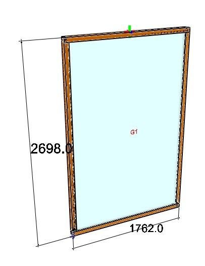 Houten raam - padoek, Doe-het-zelf en Bouw, Ophalen, Nieuw, Gevelraam of Ruit, Veiligheidsglas