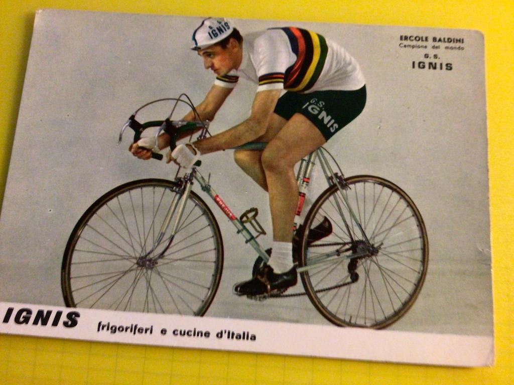 wielerkaart 1959 team ignis wk ercole baldini, Verzenden, Zo goed als nieuw