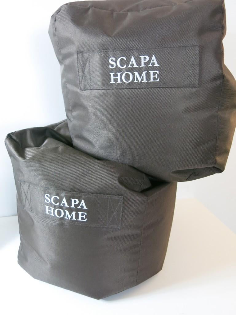2x Scapa poef zitzak  bruin, Huis en Inrichting, Ophalen of Verzenden, Zo goed als nieuw