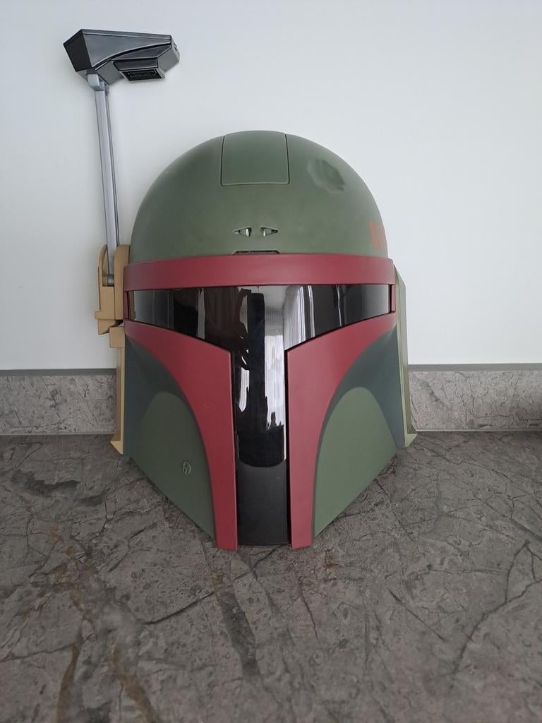 Star wars Boba fett helm met geluid, Verzamelen, Star Wars, Ophalen, Zo goed als nieuw, Gebruiksvoorwerp