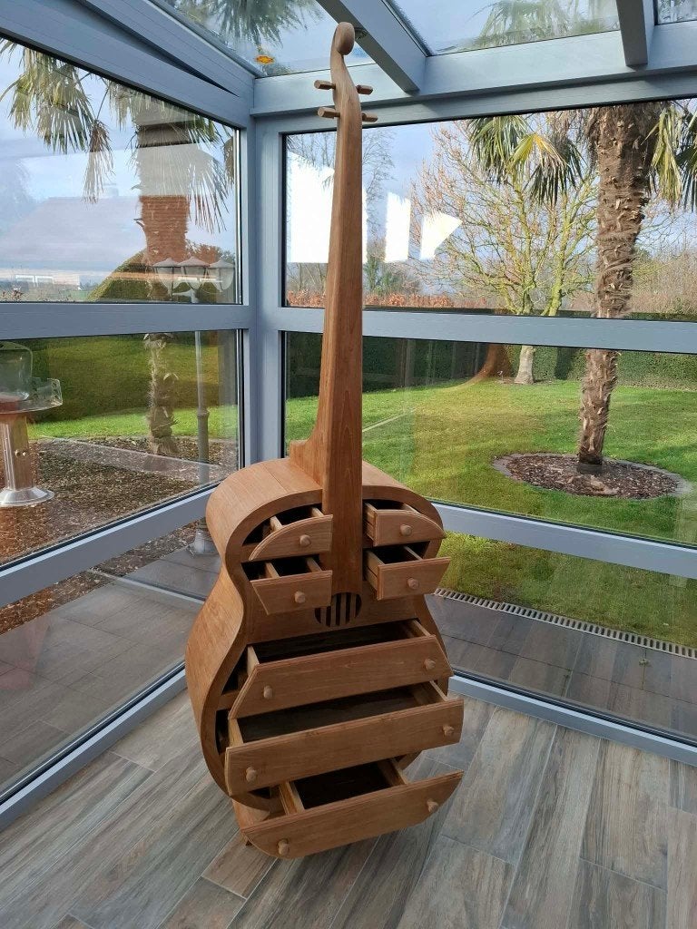 desgin opberg kast model Bas Gitaar, Ophalen, 50 – 75, 50 tot 100 cm, Zo goed als nieuw