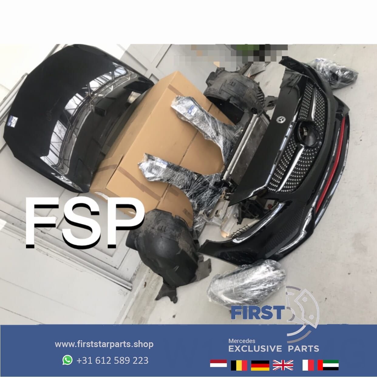 W176 FACELIFT AMG VOORKOP Mercedes A Klasse 2012-2018 ZWART, Auto-onderdelen, Gebruikt, -, -, Ophalen of Verzenden