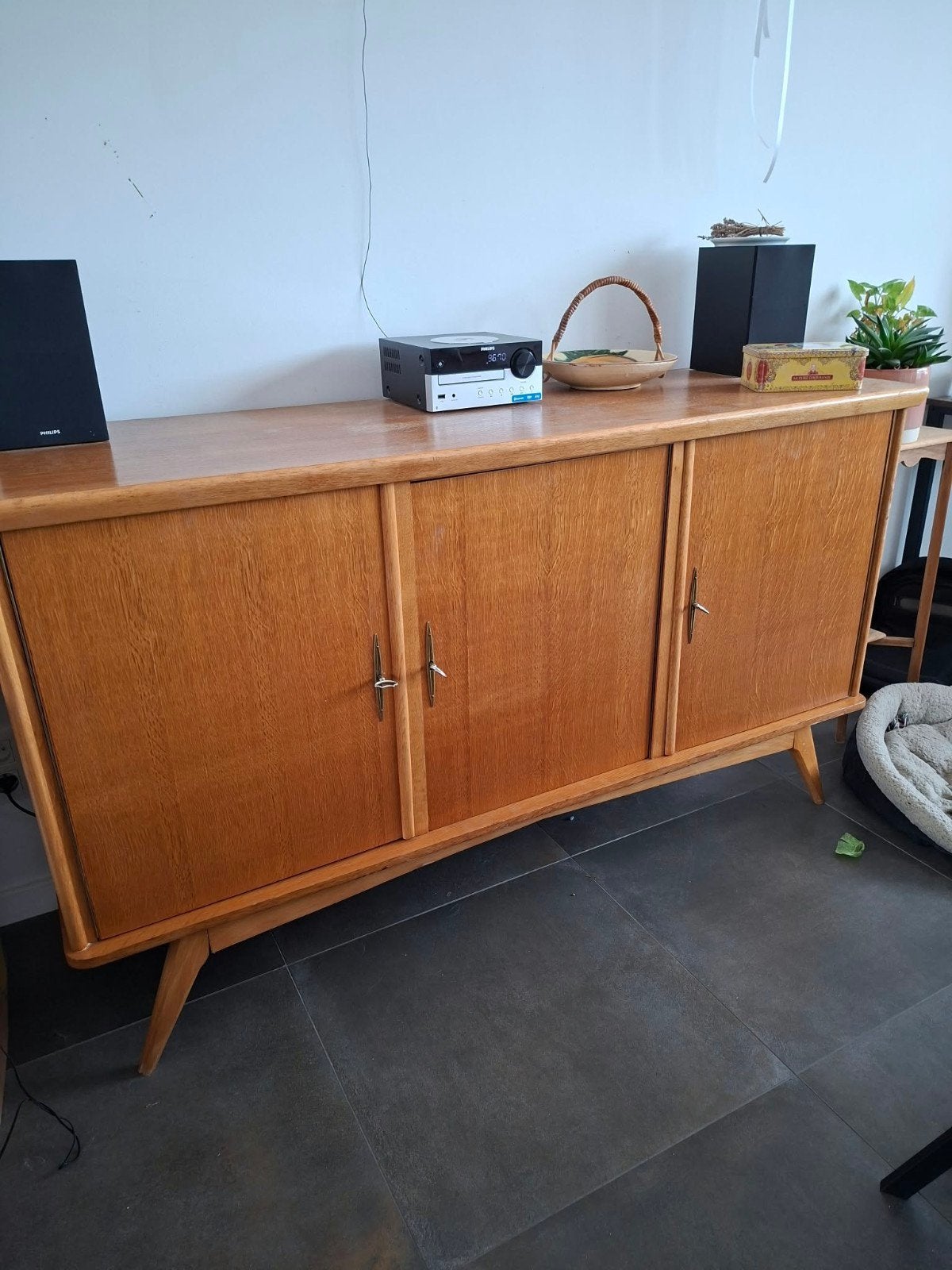 mid century long sideboard, Huis en Inrichting, Ophalen, Gebruikt