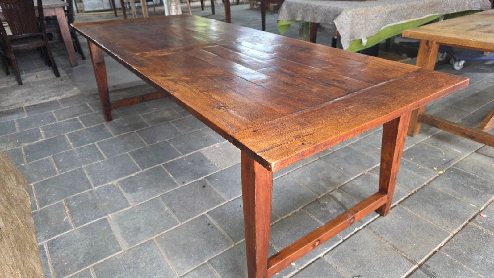 250 cm lange boerentafel, Huis en Inrichting, Tafels | Eettafels, Ophalen of Verzenden, Gebruikt