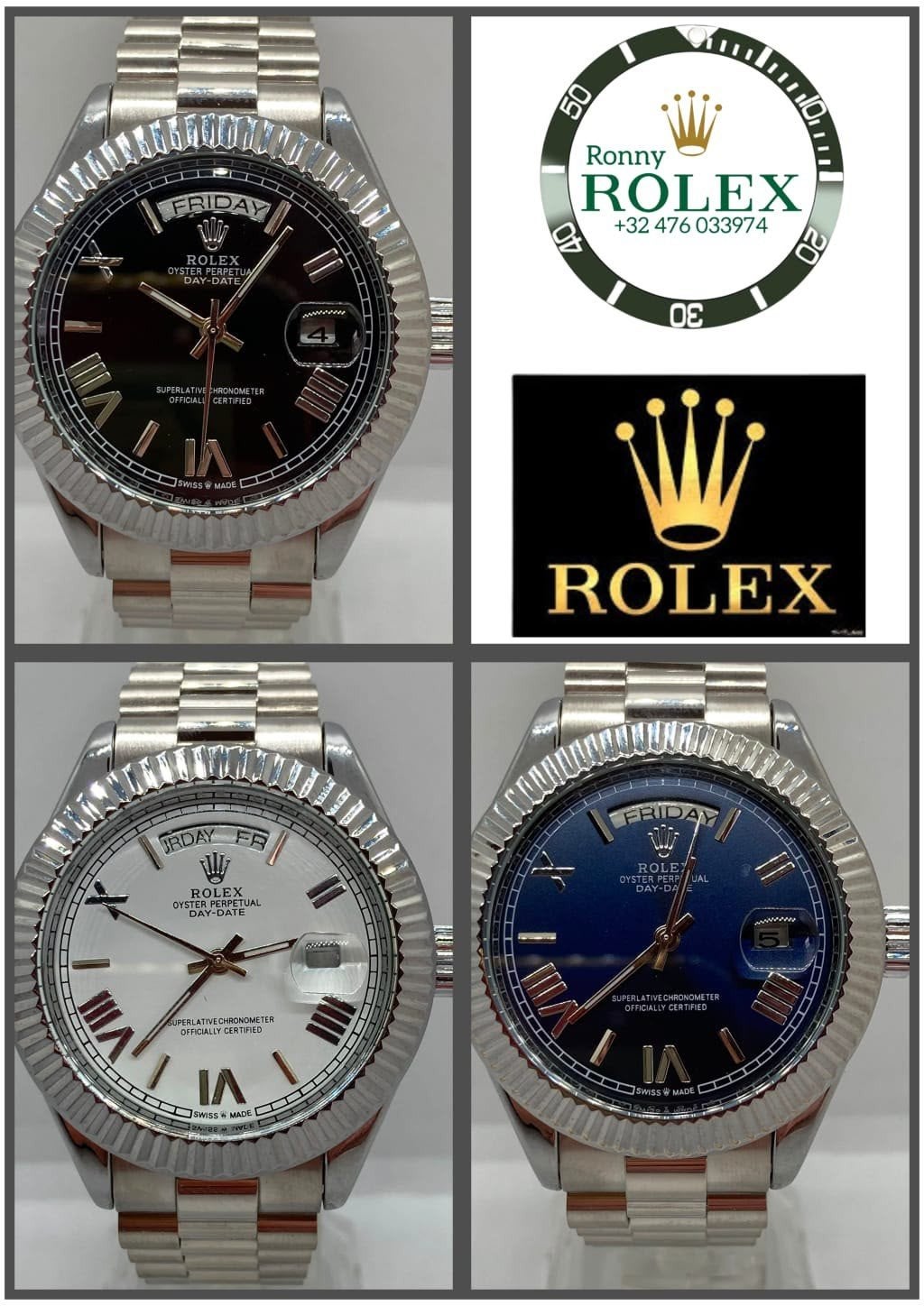 RLX DD ‐ 3 versions, Enlèvement ou Envoi, Étanche, Neuf, Argent