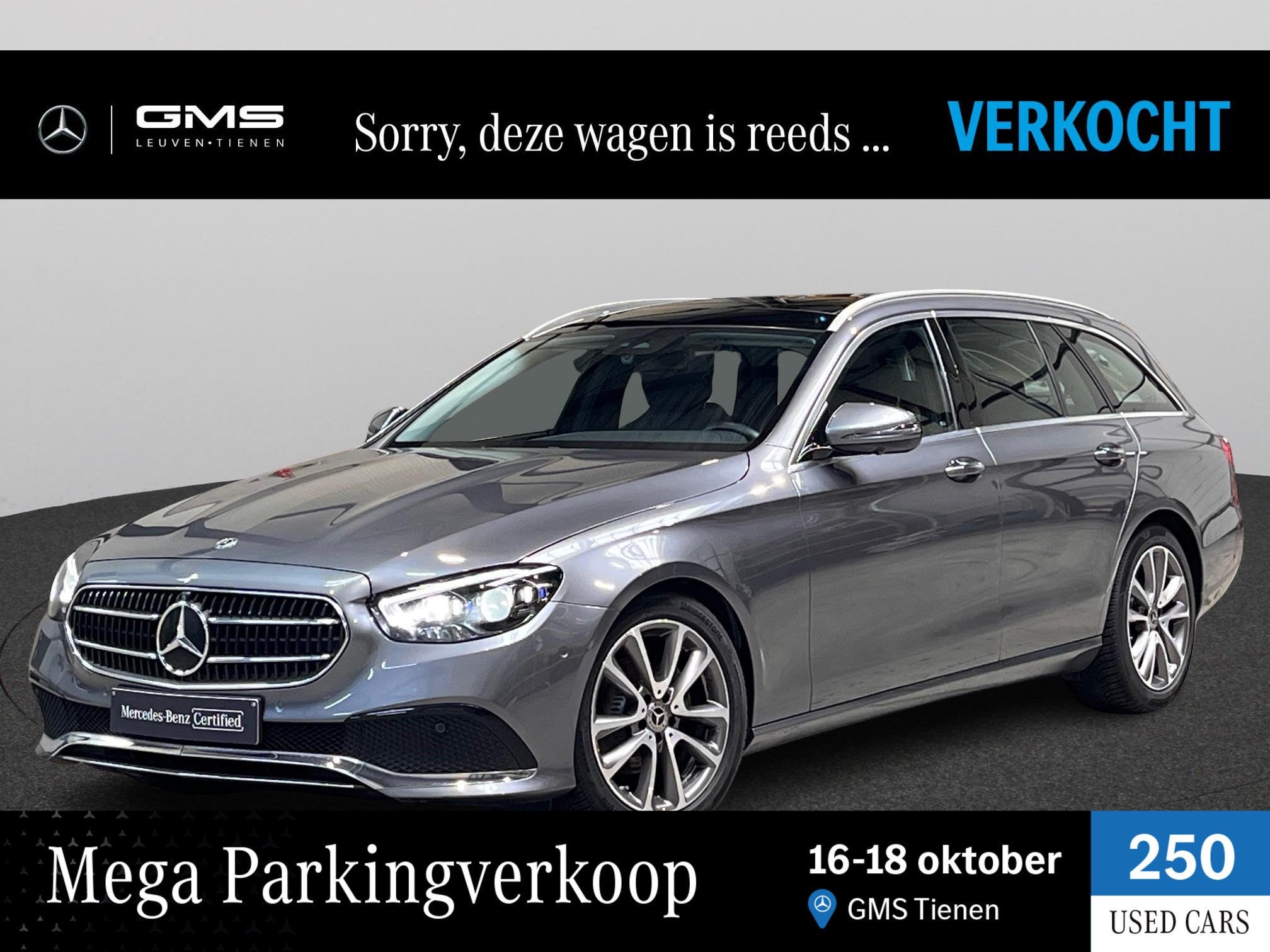 Mercedes-Benz E-klasse Estate 200d Pano/Burm/Memorypack, Auto's, Automaat, Gebruikt, Zwart, 4 cilinders