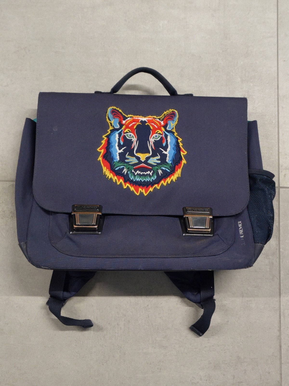 Boekentas Jeune Premier, Blauw, Aktetas of Boekentas, Ophalen of Verzenden, 30 tot 40 cm