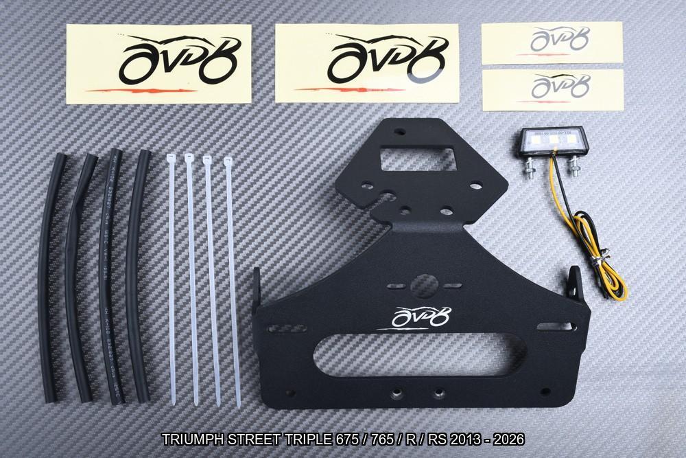 Support de plaque TRIUMPH STREET TRIPLE 675 765 2013 - 2026, Motos, Accessoires | Autre, Neuf, Enlèvement ou Envoi