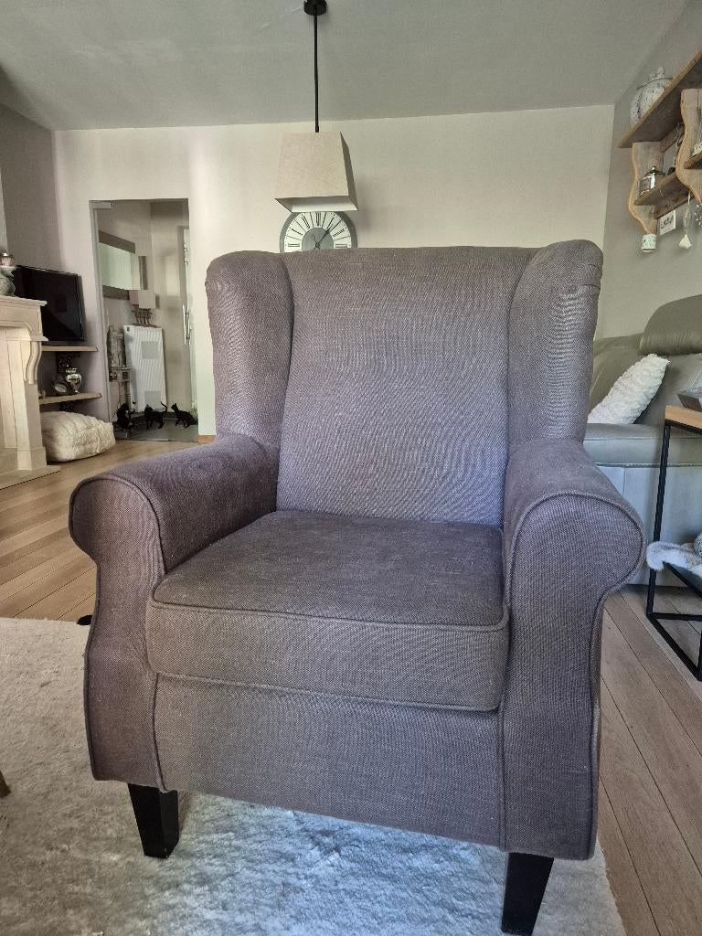 Fauteuil in stof - gratis, Huis en Inrichting, Fauteuils, Gebruikt, Stof, 75 tot 100 cm, 75 tot 100 cm, Ophalen