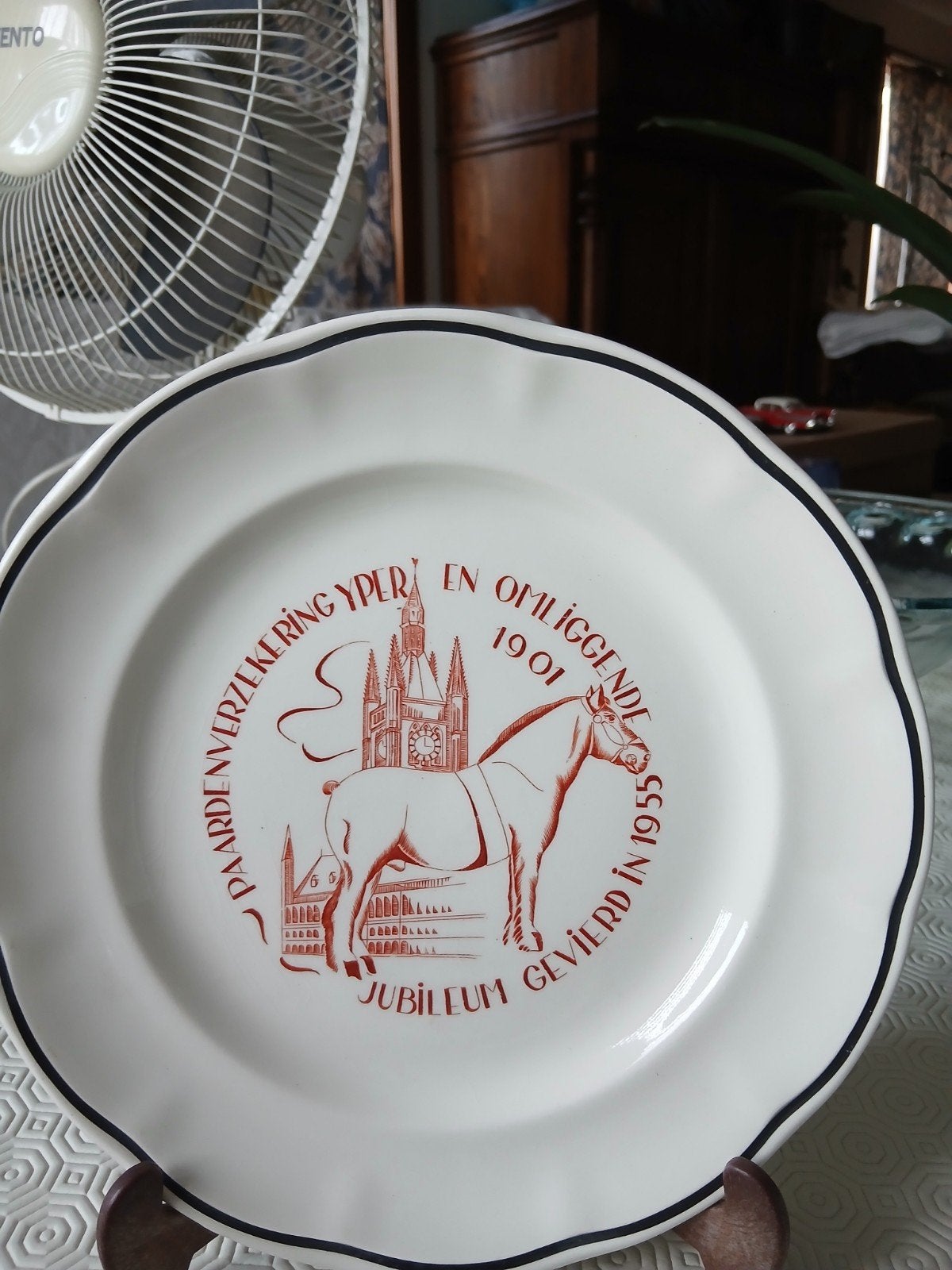 oud bord en paardemedailles, Antiek en Kunst, Ophalen