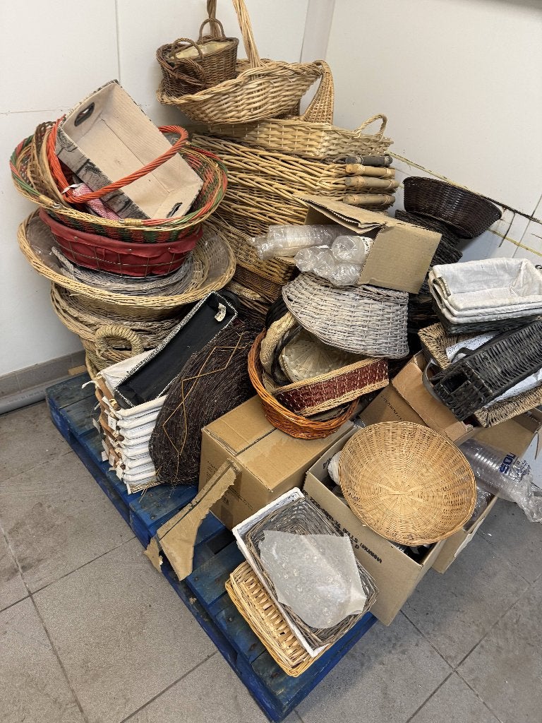 geschenkmanden/verpakkingen/rieten manden/schalen, Huis en Inrichting, Ophalen, Nieuw, Riet, Met handvatten