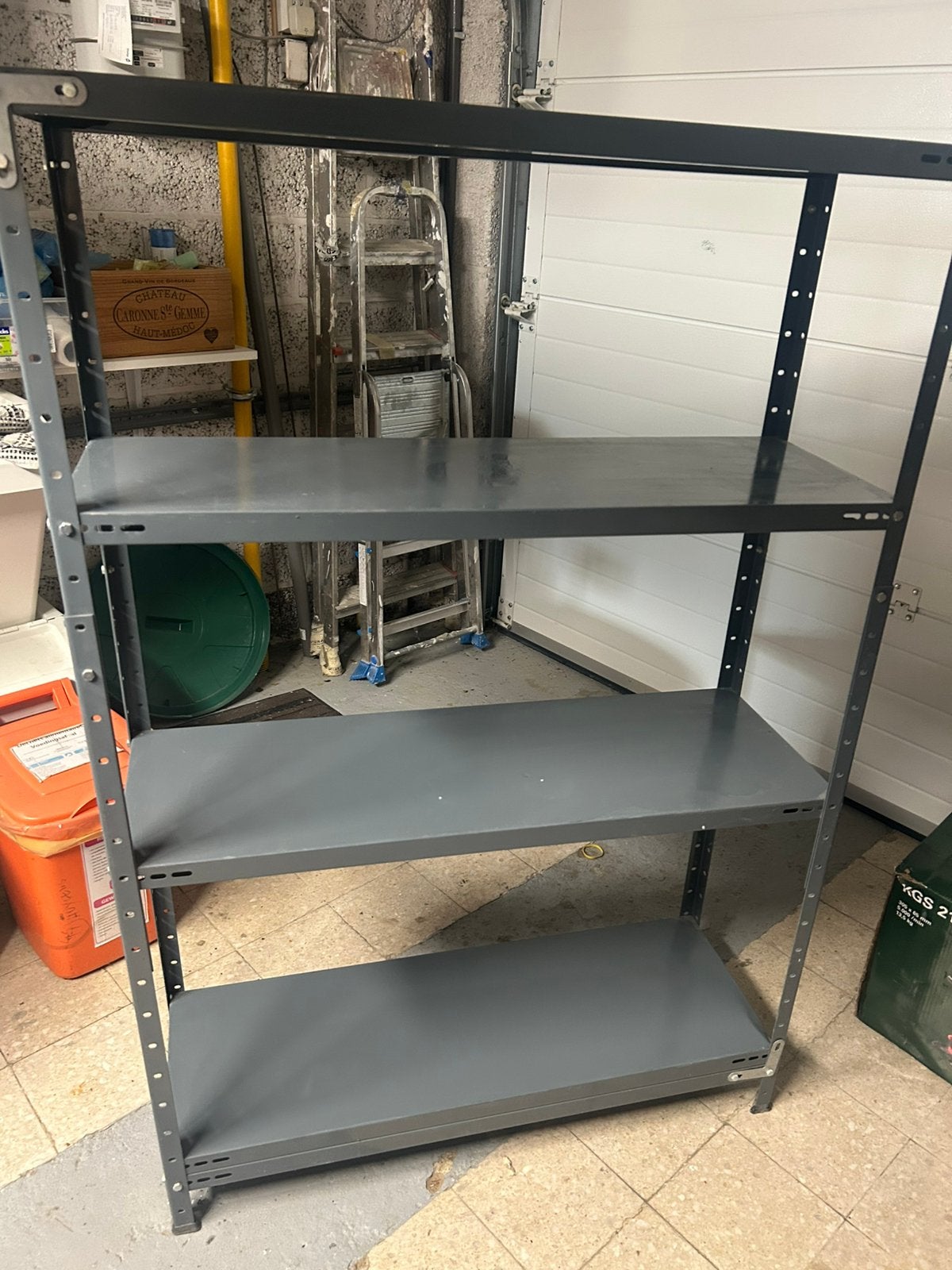 Metalen plank voor garage of kelder, Huis en Inrichting, Kasten | Stellingkasten, Ophalen, Zo goed als nieuw