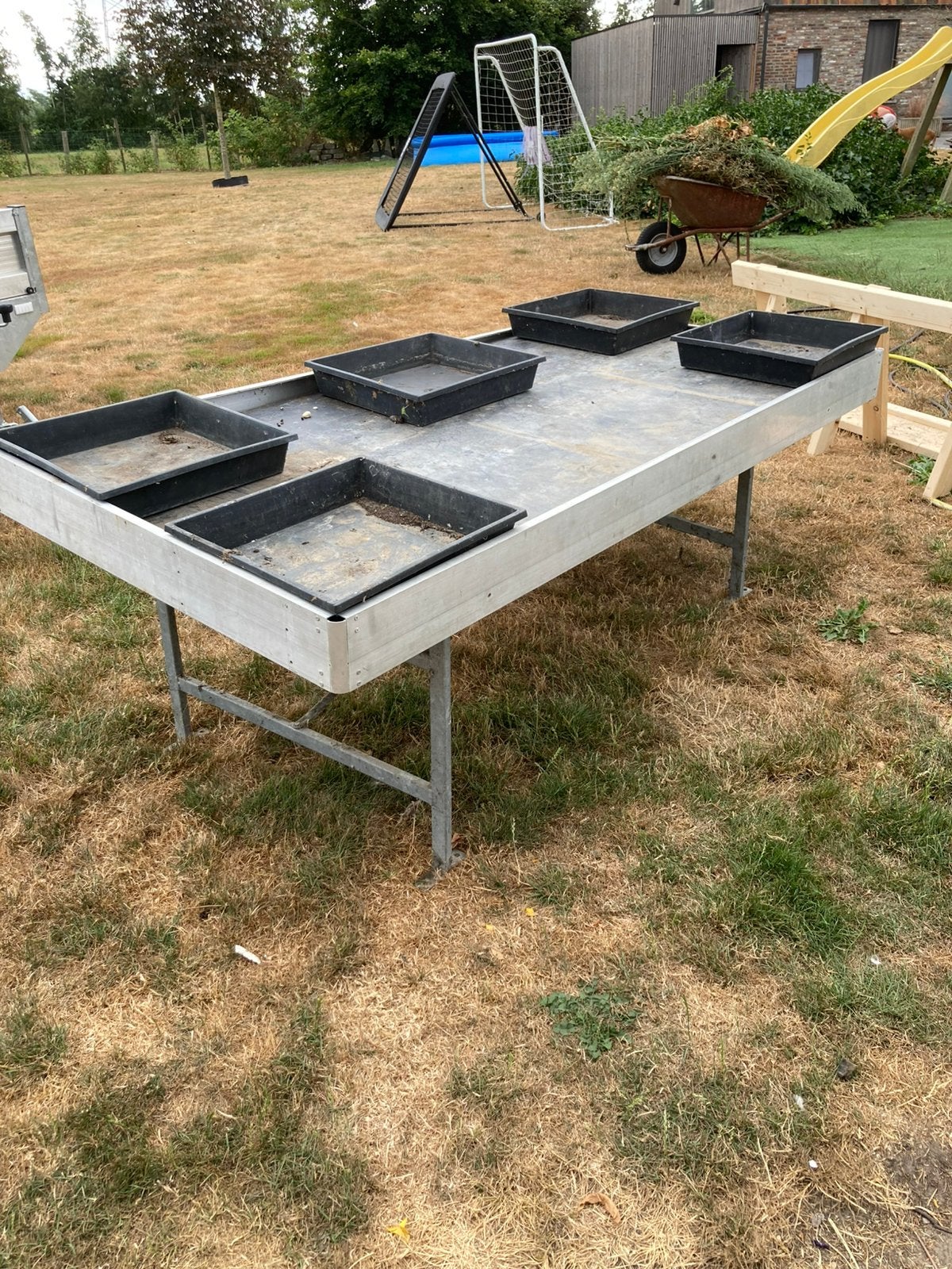 Kweektafel voor serre 1x2 m, Ophalen of Verzenden, Gebruikt, Aluminium