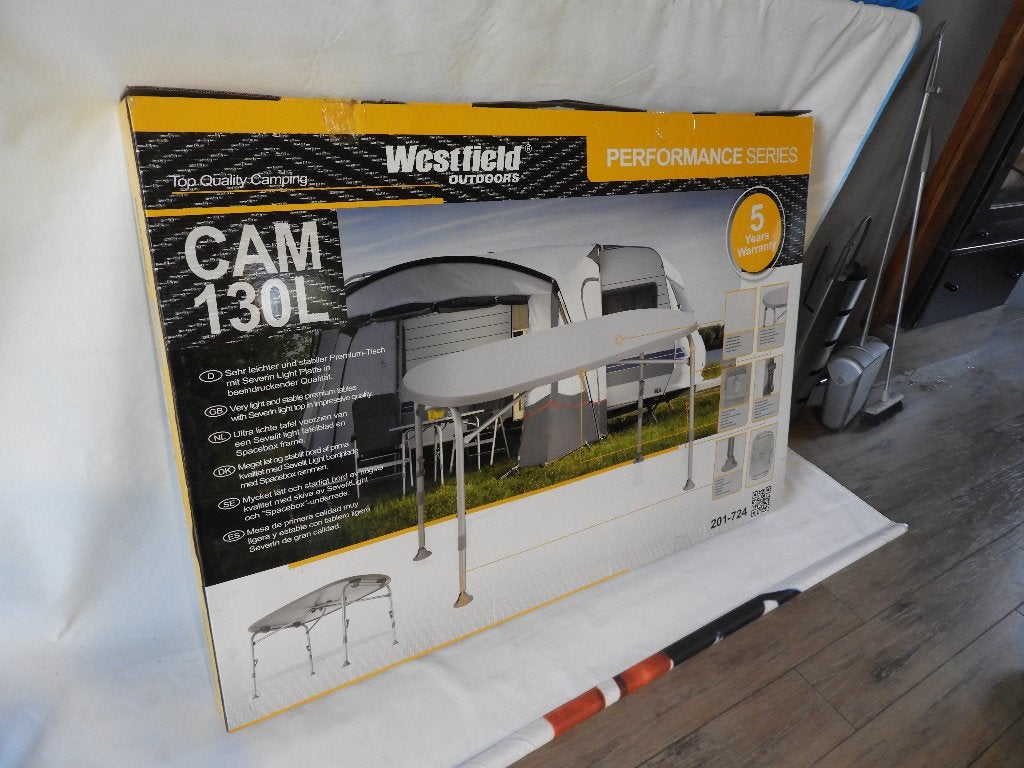 camping tafel Westfield 130 x 90 cm, Caravans en Kamperen, Ophalen, Nieuw, Campingtafel