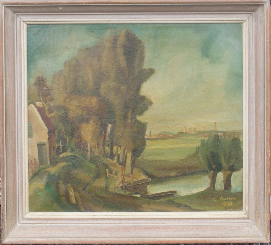Georges Fonteyn 1903-1984): Landschap 1978 (O/D, 84 x 74 cm), Enlèvement ou Envoi