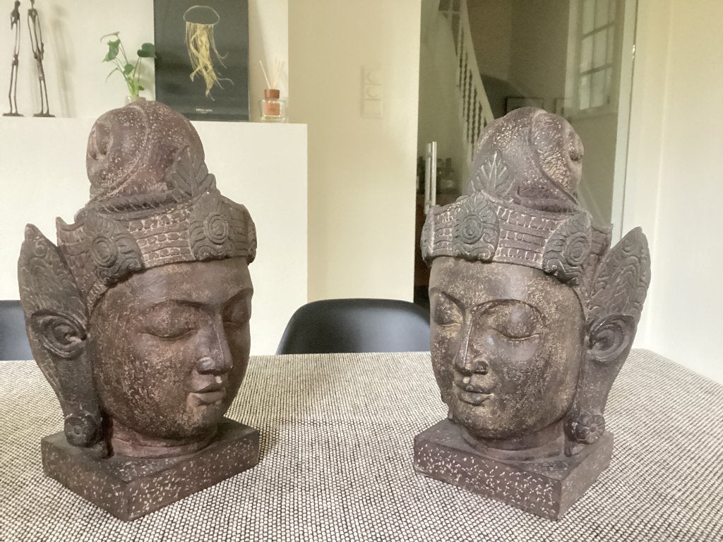 Tête (s) de BOUDDHA pour décoration intérieure, Maison & Meubles, Enlèvement ou Envoi, Massif, Plastique, Marron