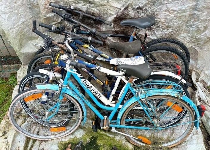 Lot 5 kinderfietsen ALLES SAMEN, maten 36-48, met werk aan, Moins de 45 cm, Enlèvement, Utilisé, Trek