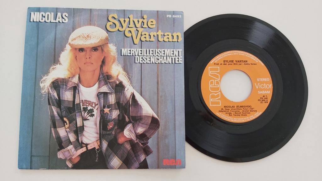 Sylvie Vartan  - Nicolas, Enlèvement ou Envoi, Single, Comme neuf, Pop