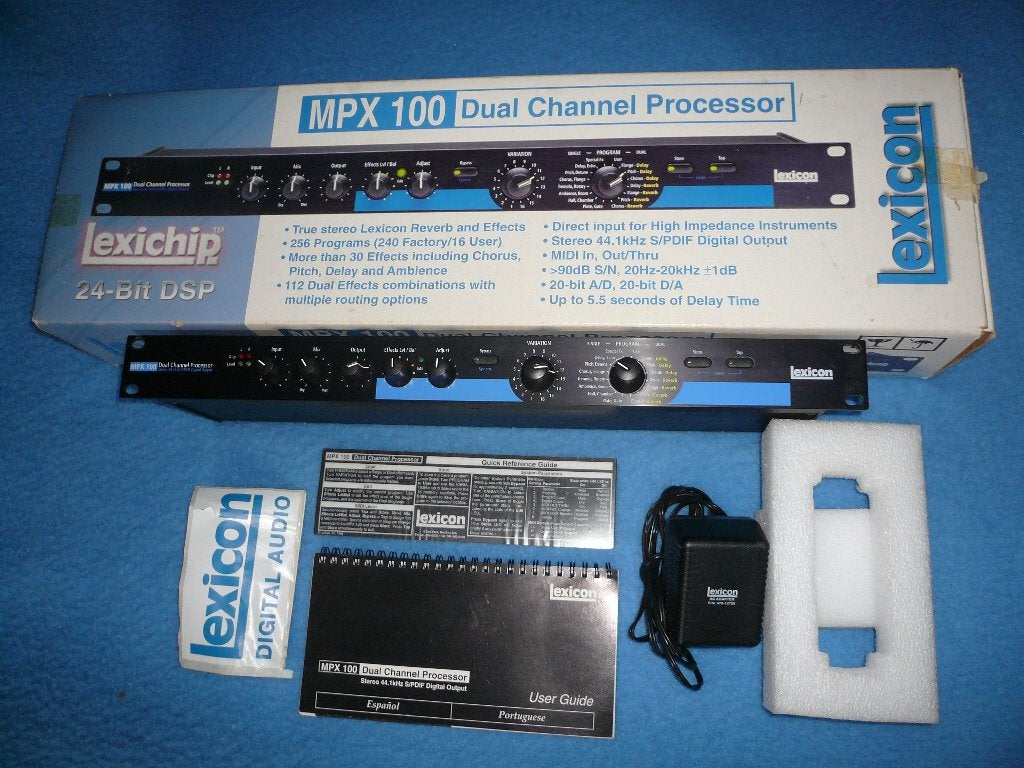 Lexicon MPX-100 multi efx processor + box + manual + adapter, Muziek en Instrumenten, Ophalen of Verzenden, Delay of Echo