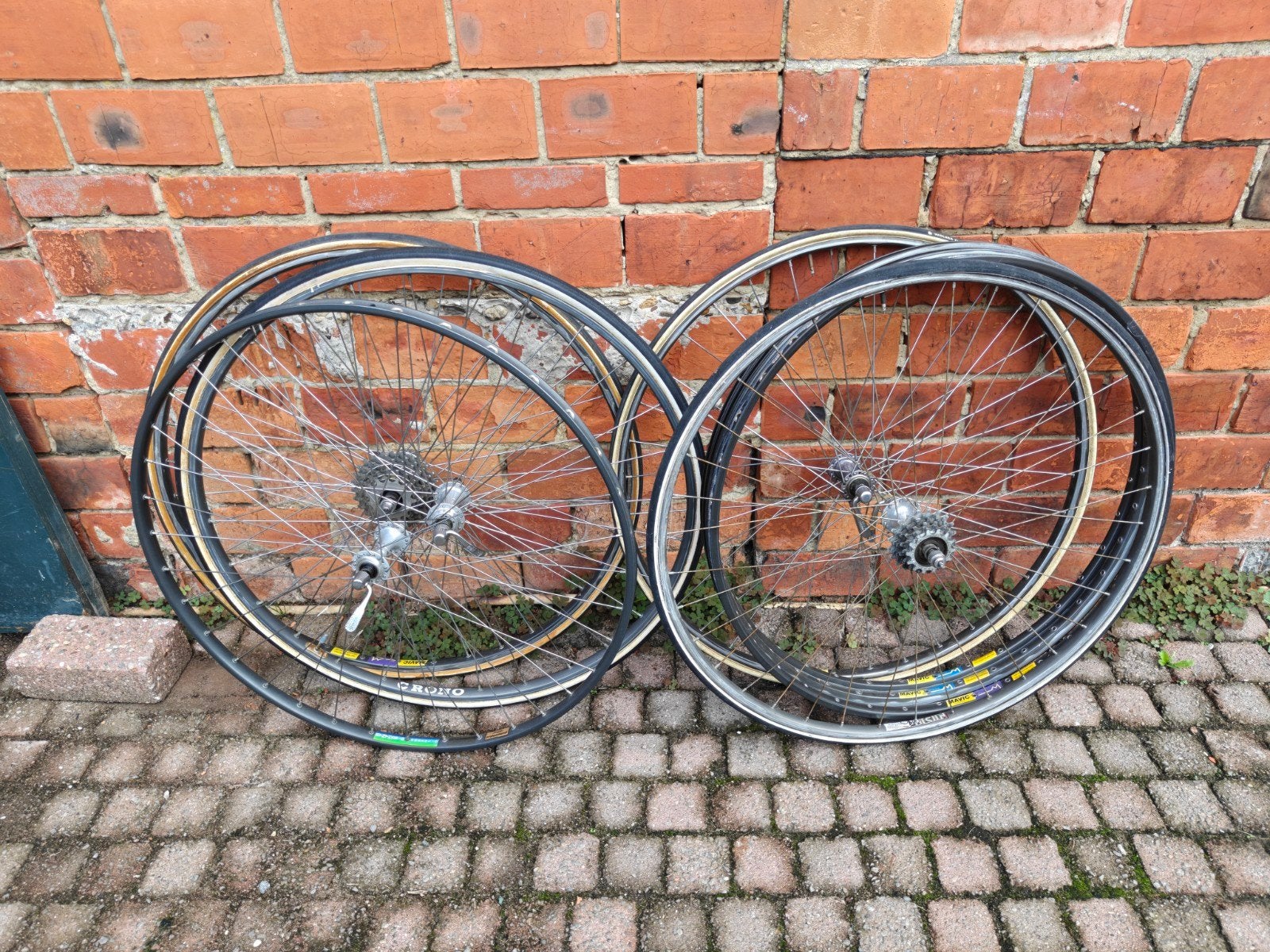 5 retro tube wielen (campagnolo, mavic..) + 3 velgen te koop, Fietsen en Brommers, Ophalen, Wiel