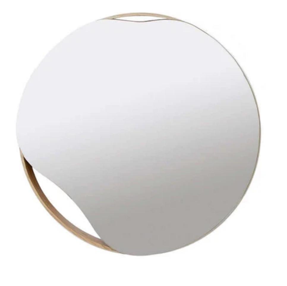 Spiegel Namuos mirror Bala eik kleur, Minder dan 50 cm, Rond, Nieuw, Ophalen of Verzenden