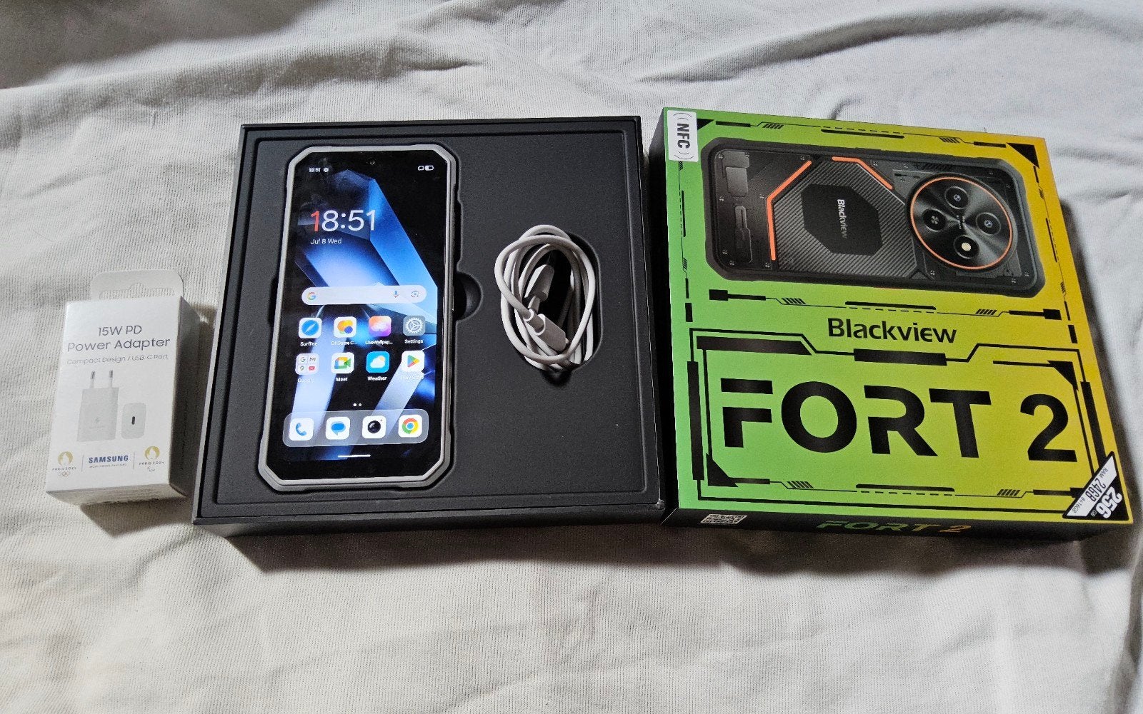 Blackview Fort 2 , bijna nieuwe met 256gb met accessoires ., Ophalen of Verzenden