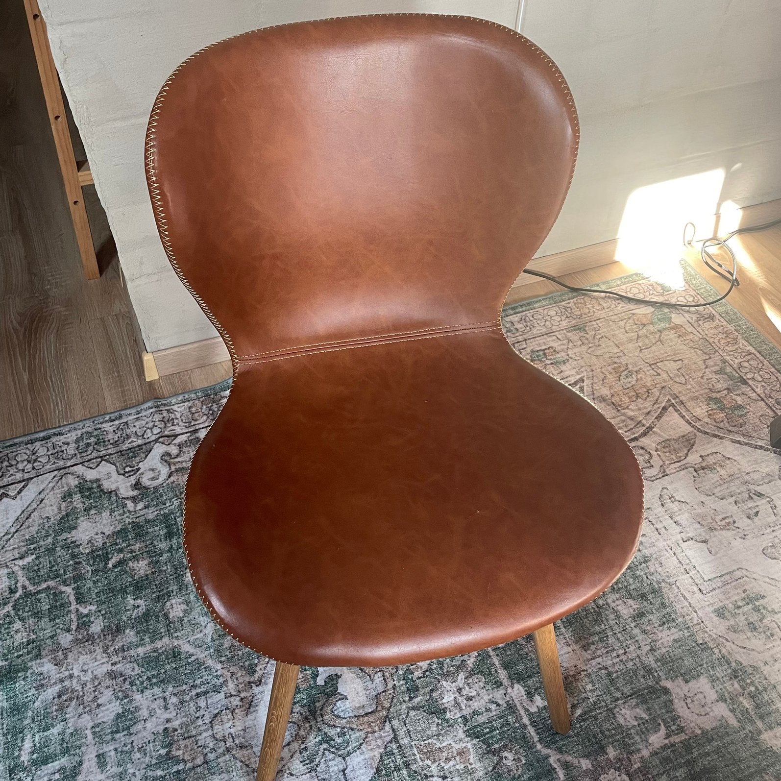 Kunstlederen stoelen, Ophalen, Kunststof, Gebruikt, Bruin