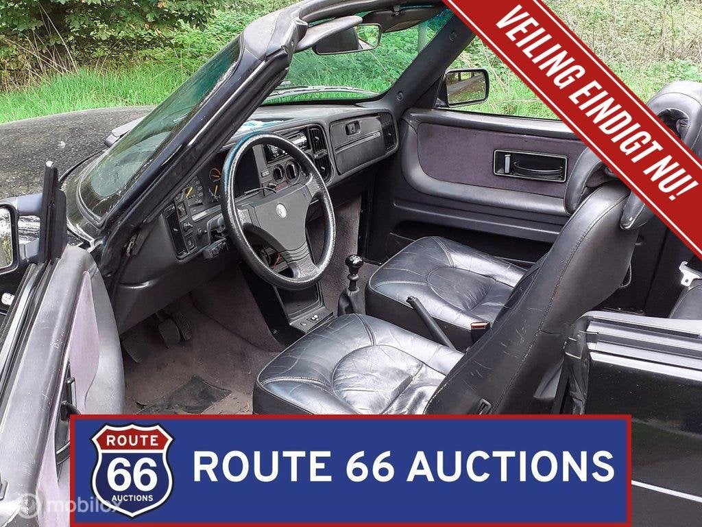 Saab 900 Turbo Aero | 1991 | Route 66 Auctions, Auto's, Zwart, Bedrijf, Handgeschakeld, Overige carrosserie