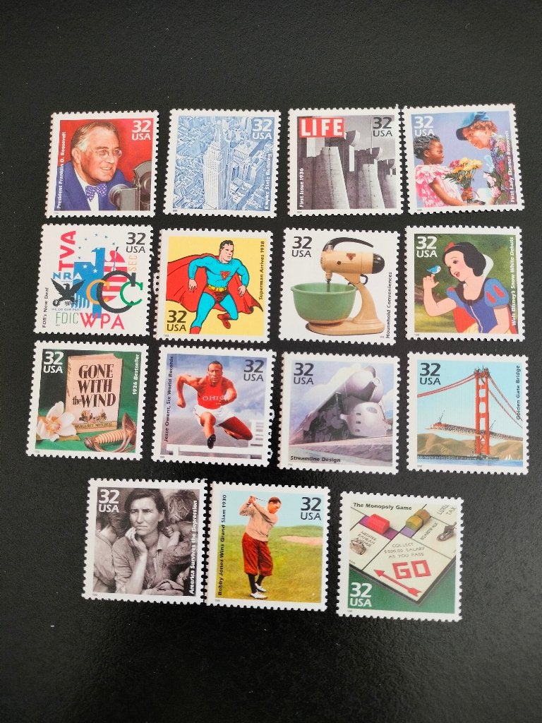 États-Unis 1998 - début du XXe siècle - années 1930 **, Envoi, Non oblitéré, Amérique du Nord