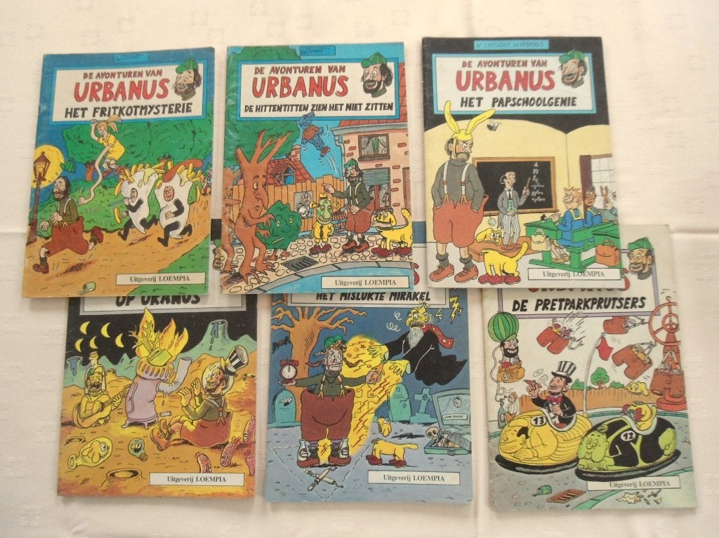 Urbanus eerste 10 in eerste druk., Boeken, Linthout en Urbanus, Meerdere stripboeken, Ophalen, Gelezen
