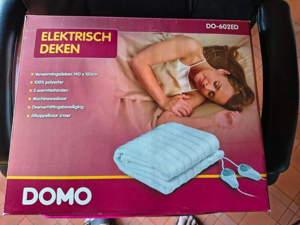 Couverture électrique de luxe (2 personnes) Domo DO602ED, Neuf, Enlèvement ou Envoi, Autres types, Blanc