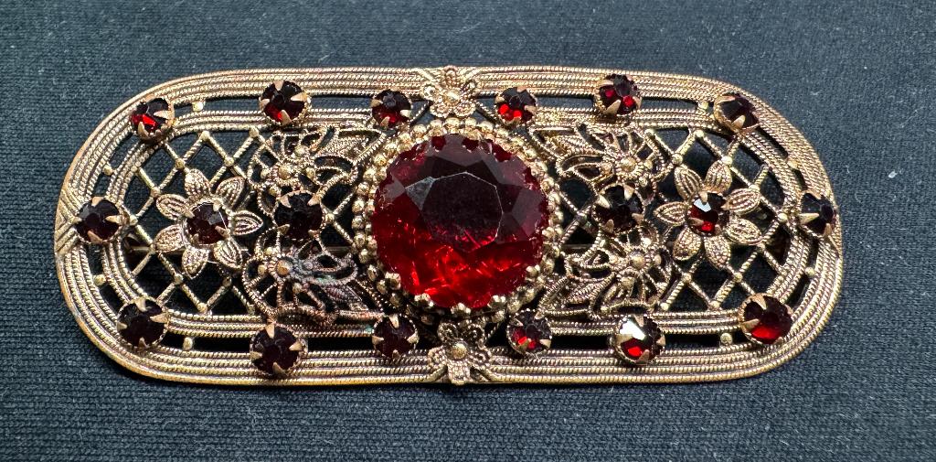 Bijoux de Fantaisie - Broche Vintage Années 1950, Bijoux, Sacs & Beauté, Bijoux anciens, Enlèvement ou Envoi, Autres matériaux
