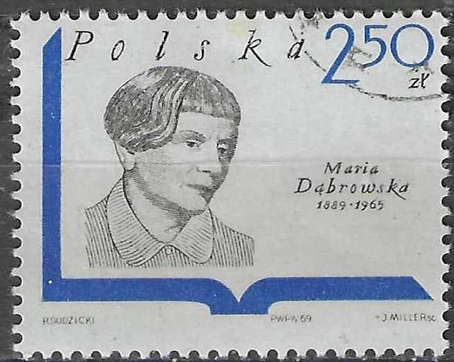 Pologne 1969 - Yvert 1834 - Maria Dabrowska (ST), Timbres & Monnaies, Timbres | Europe | Autre, Envoi, Pologne, Affranchi