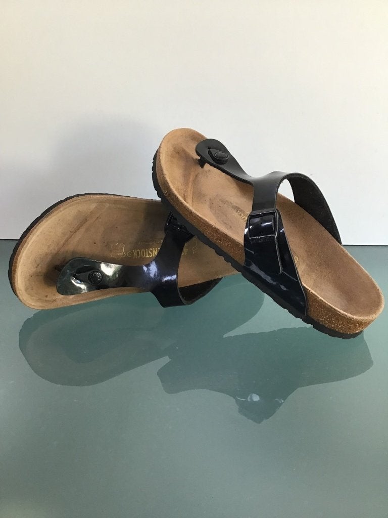 Birkenstock 42 | Gizeh zwart | Gratis verzenden, Slippers, Verzenden, Zwart, Zo goed als nieuw