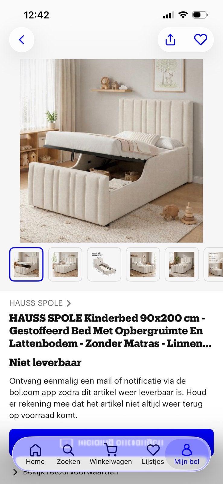 Bed eenpersoons, Ophalen, Zo goed als nieuw, Eenpersoons