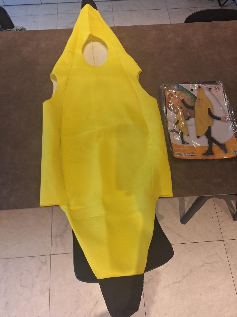 bananen pak carnaval maat 158, Ophalen of Verzenden, Zo goed als nieuw, 158 t/m 164, Jongen of Meisje