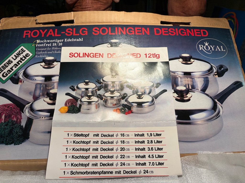 Compleet nieuw 12 delig kookset, Met deksel, Ophalen, Nieuw, Inox