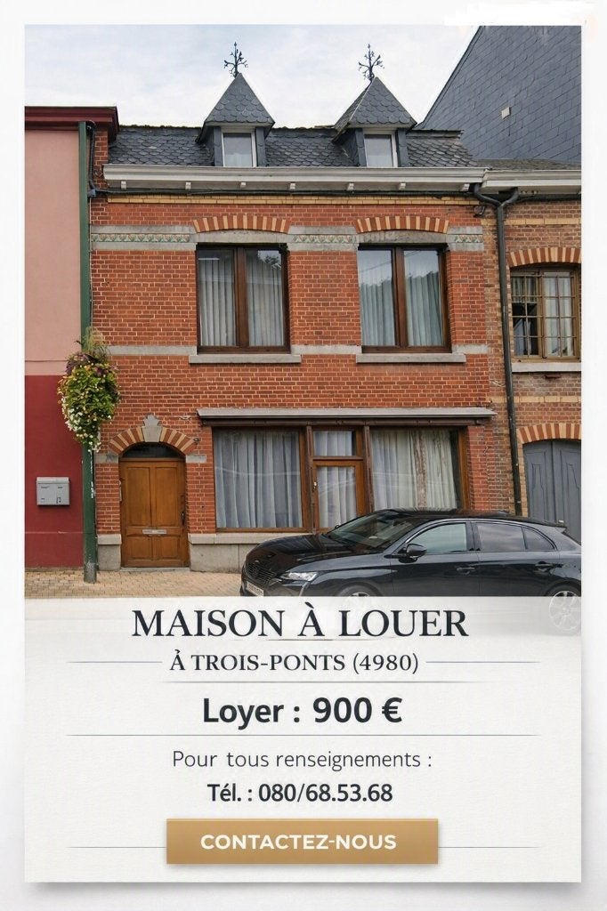 Trois-Ponts (4980) - Maison à louer, Maison 2 façades, En direct du propriétaire, 2 pièces, Province de Liège