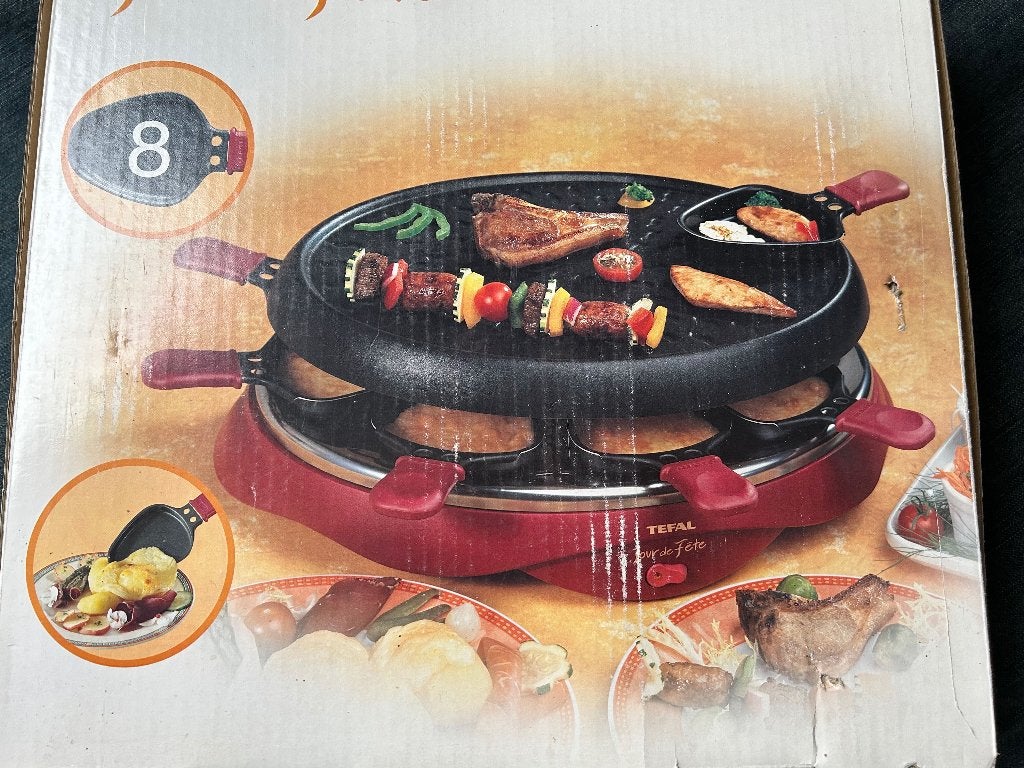TEFAL raclette-grill, Ophalen of Verzenden, Zo goed als nieuw, 8 personen of meer