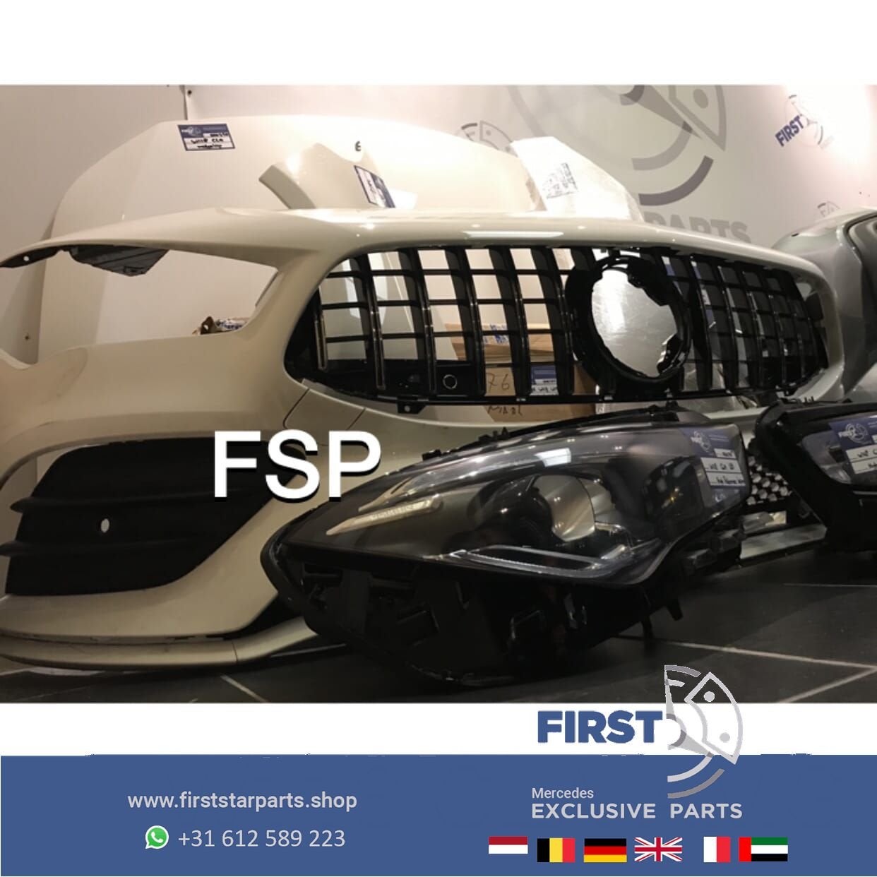 W118 C118 CLA AMG LINE VOORKOP WIT origineel Mercedes 2018-2, Utilisé, -, Avant, -