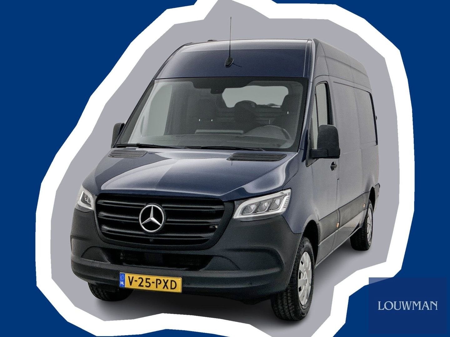 Mercedes-Benz Sprinter 317 L2H2 RWD Sortimo inrichting 360°c, Automaat, Blauw, Mercedes-Benz, Bedrijf