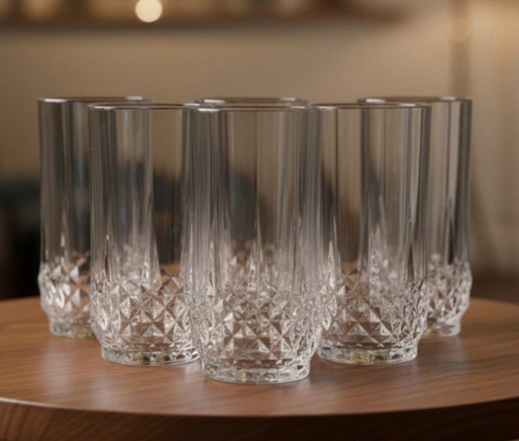 6 verres à boisson Longchamp Cristal d'Arques, Enlèvement ou Envoi