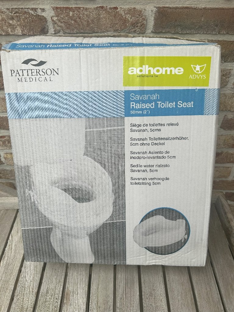 VERHOOGDE TOILET ZITTING PATTERSON 5 CM, Ophalen of Verzenden, Zo goed als nieuw